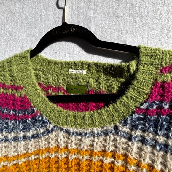 MOTHER Colorful Striped Crew Neck Sweater - Picture 6 of 6